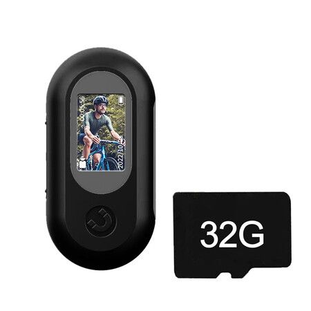 Mini Pocket Action Camera 1080P with 32GB Card Sports Camera Pocket Body Camera Helmet Vlogging Camera Multifunction Video Recorder Helmet Bicycle