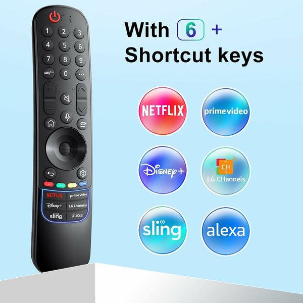 Remote LG Magic Replacement Pointer Voice AN-MR23GA Compatible 2023 Smart TV OLED B3 C3 G3 UR8000 Series Control Accessory