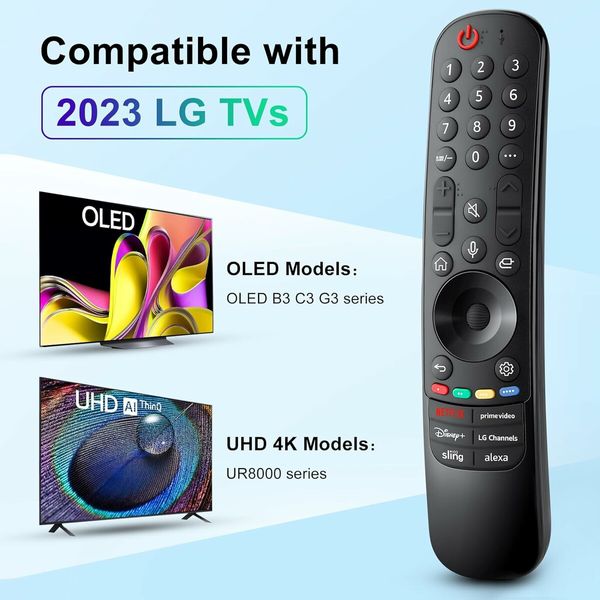 Remote LG Magic Replacement Pointer Voice AN-MR23GA Compatible 2023 Smart TV OLED B3 C3 G3 UR8000 Series Control Accessory