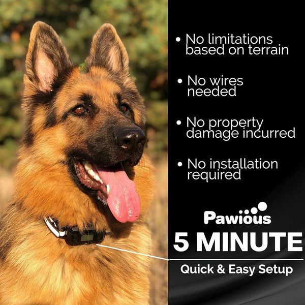 GPS Wireless Dog Fence, GPS Signal Boost, AI Scene Recognition, Radius from min 33 to max 1000 Yards, IPX7 Waterproof for Medium and Large Dogs