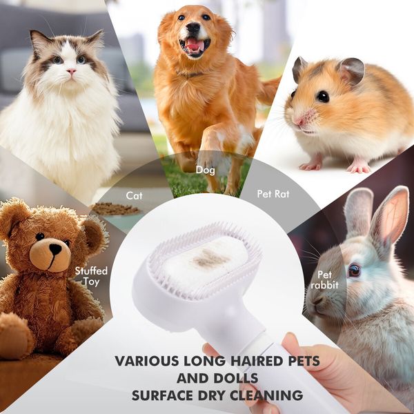 Refillable Mousse Shampoo Cat Bath Brush Pet Dry Shampoo Brush Hair Removal Pet Care Essentials Portable Hair Cleaner not contain mousse