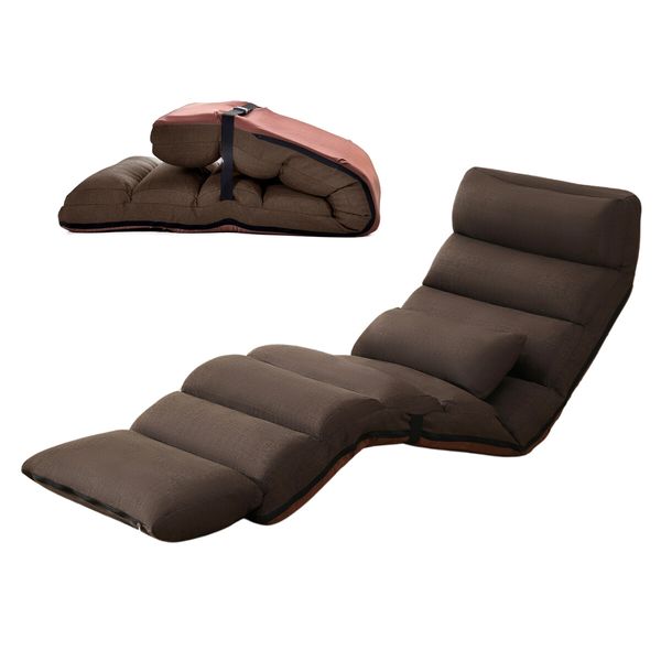 Floor Sofa Cushion Bed Mattress Chair Couch Lounge Mat Tatami Chaise Recliner Adjustable Lounger Ground Seat with Pillow