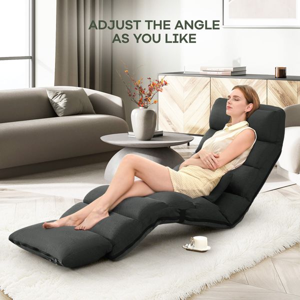 Floor Sofa Cushion Bed Couch Mattress Chair Lounge Mat Recliner Tatami Chaise Lounger Adjustable Ground Seat with Pillow