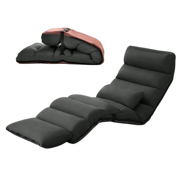 Floor Sofa Cushion Bed Couch Mattress Chair Lounge Mat Recliner Tatami Chaise Lounger Adjustable Ground Seat with Pillow