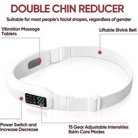 Intelligent Electric Double Chin and V Shaped Face Machine with 8 Modes and 15 Adjustable Intensities, Women's V Face Device