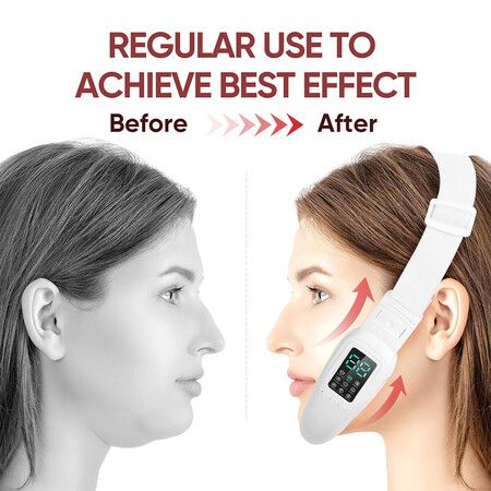 Intelligent Electric Double Chin and V Shaped Face Machine with 8 Modes and 15 Adjustable Intensities, Women's V Face Device