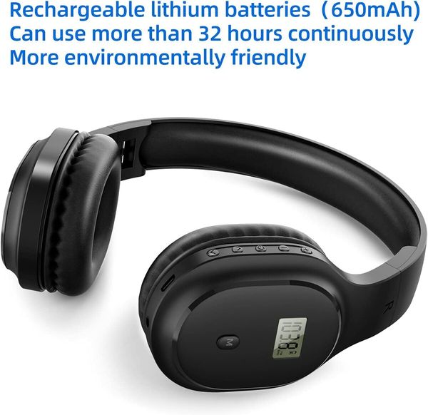 Rechargeable and Portable Personal FM Radio Headphones with Best Reception,Wireless Headset FM Radio Ear Muffs for Jogging,Mowing,Cycling,Meeting FM Receiver