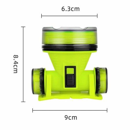 Portable Rechargeable Diving Headlight 350m Underwater 2 Light Modes Waterproof Super Bright LED Diver Spearfishing Headlamp