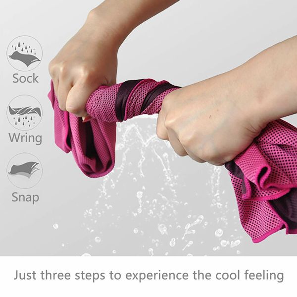 4 Pack Cooling Towel,Ice Towel,Microfiber,Soft Breathable Chilly Towel Stay Cool for Yoga,Sport,Gym,Workout,Camping,Fitness,Running (40In x 12In)