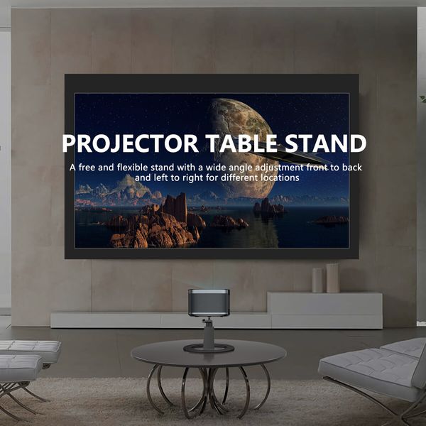 Aluminum Desktop Projector Stand w Ballhead Angle Adjustment, Table Projector Stand Adjustable Tilt for Nebula