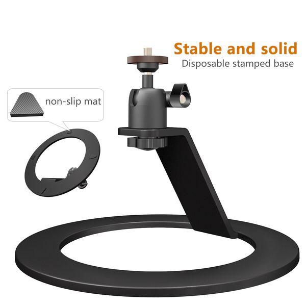 Aluminum Desktop Projector Stand w Ballhead Angle Adjustment, Table Projector Stand Adjustable Tilt for Nebula