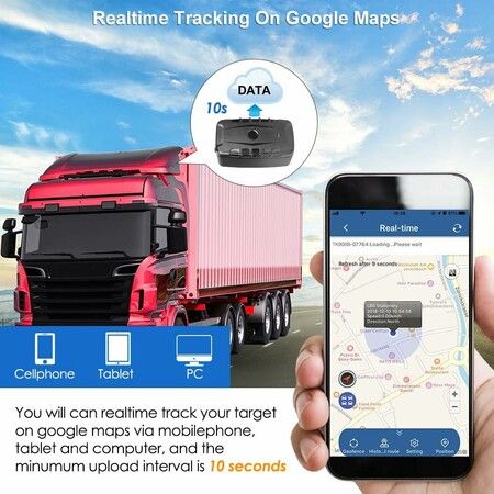 GPS Tracker for Vehicles Hidden Magnetic Car GPS Tracker 20000mAh Long Battery Life Real Time GPS Tracking Device for Cars, Motorcycles, Trucks, Assets