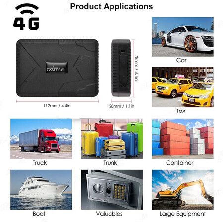 4G GPS Tracker for Vehicles 7800mAh Hidden Magnetic Car GPS Tracker Real Time Anti Theft Vehicle Tracking Device for Car, Motorcycle, Truck and Boat