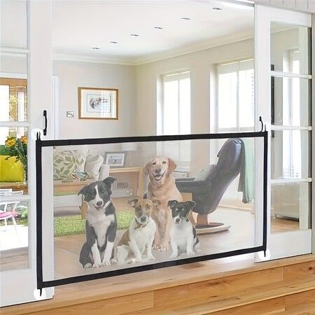 Dog Gate for Stairs, Pet Gates for The House, Dogs Screen Mesh Gate for Doorways Stairways Indoor Safety, 180 x 72 cm