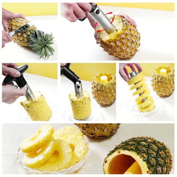 Pineapple Corer Upgraded Reinforced Thicker Blade Newness Premium Pineapple Corer Remover