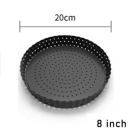 1 PCS 8 Inch Movable Bottom Baking Pan Pizza Pan NonStick Coating Movable Pan Mold Chrysanthemum Pie Pan Tart Pan Pizza Pan