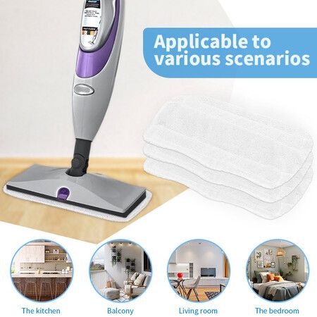 Replacement Steam Mop Pads for Shark SK410 SK460 Compatible Mop Cleaner 3 Pack Durable Machine Washable