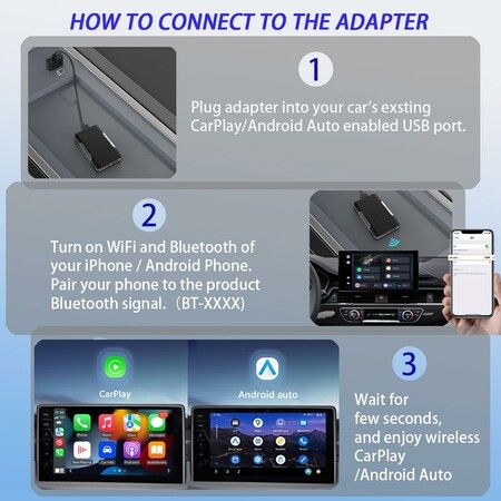 Car TV Box Wired To Wireless CarPlay Android Auto Ai Box 2GB 16GB Support Netflix Youtube HDMI Av Out AirPlay USB Plug and Play