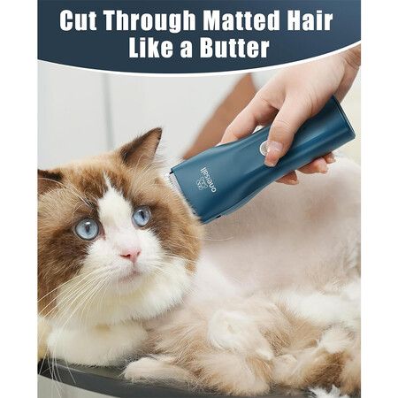 Quiet Cordless Pet Hair Clippers for Cats Shaver Trimmer Matted Long Hair Grooming Tool Ergonomic Design