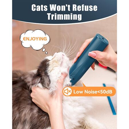 Quiet Cordless Pet Hair Clippers for Cats Shaver Trimmer Matted Long Hair Grooming Tool Ergonomic Design