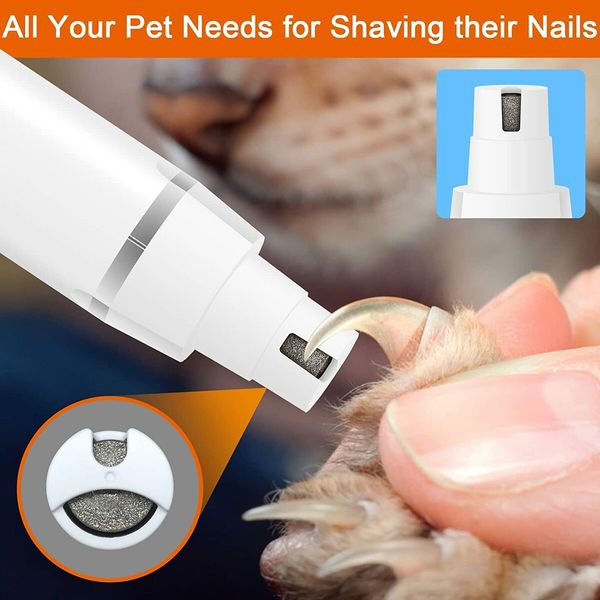 Dog Clippers Grooming Kit Hair Clipper, Low Noise Paw Trimmer, Rechargeable Cordless Quiet Nail Grinder Shaver for Cats and Other Pets