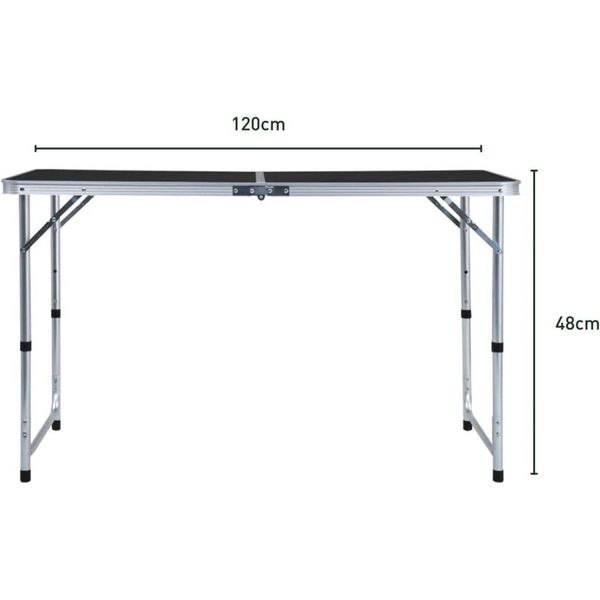 KILIROO Camping Table 120cm Black (With 4 Chair) KR-CT-105-CU