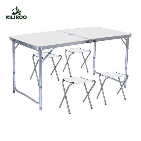 KILIROO Camping Table 120cm Silver (With 4 Chair) KR-CT-104-CU