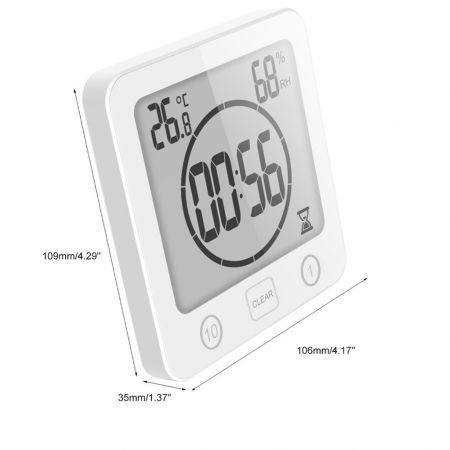 GOMINIMO Timer Shower Clock (White) GO-SC-100-EM