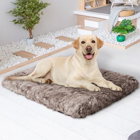 Dog Mat Pet Calming Bed Memory L Coffee Large