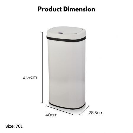 MIRAKLASS Sensor Bin 70L White Oval MK-SB-105-JR