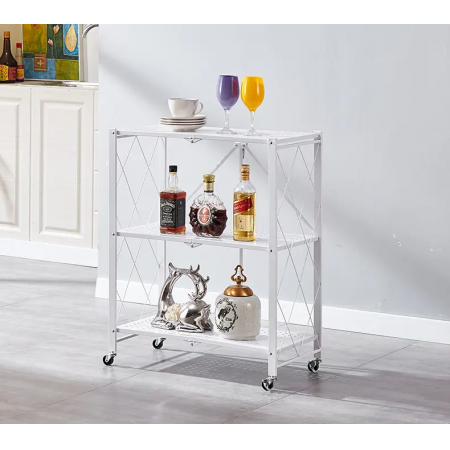 EKKIO Foldable Storage Shelf 3 Tier (White)