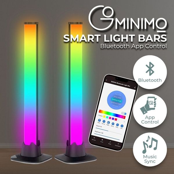 GOMINIMO Smart LED RGB Flow Light Bars 2pcs GO-LLB-100-NN