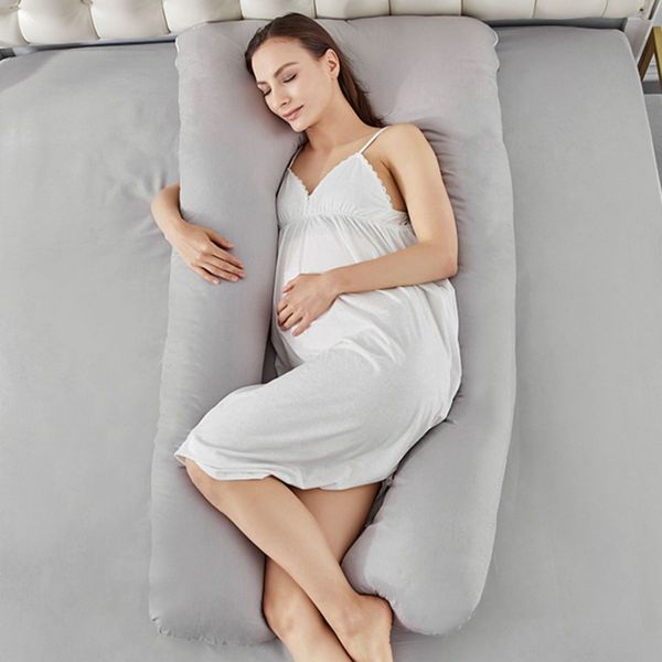 GOMINIMO Pregnancy/Maternity/Nursing Pillow with Pillowcase (Grey) GO-PP-100-BL