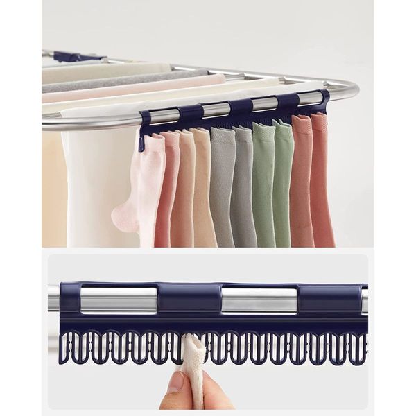 SONGMICS Foldable 2-Level Clothes Airer