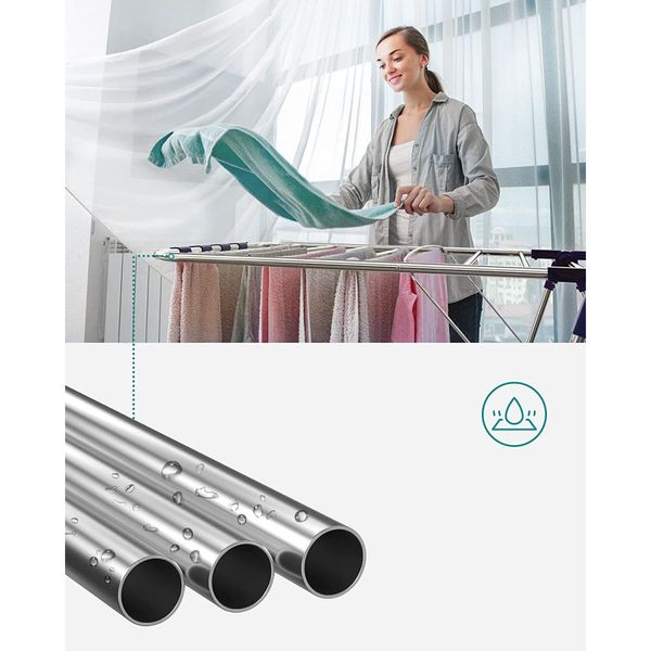 SONGMICS Foldable 2-Level Clothes Airer