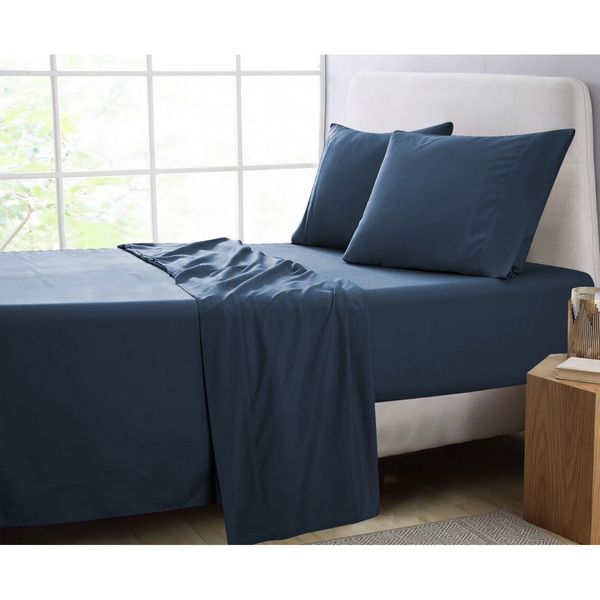 GOMINIMO 4 Pcs Bed Sheet Set 2000 Thread Count Ultra Soft Microfiber - Single (Royal Blue) GO-BS-102-XS