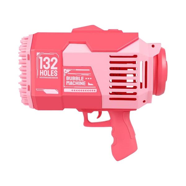 GOMINIMO 132 Holes Rechargeable Bubbles Machine Gun for Kids (Pink) GO-BMG-102-KBT