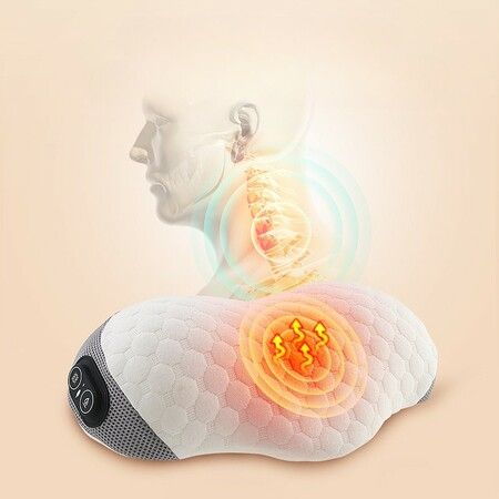 Ergonomic  EMS Neck Massager Support Improved Posture Type C power Pillow Heating and Vibration Massage