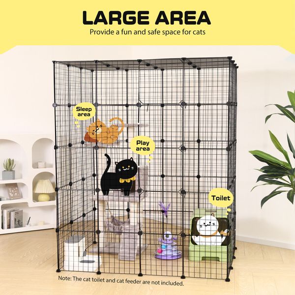 XL Cat Enclosure Cage House Metal DIY Rabbit Bunny Hutch Crate Ferret Kitten Kennel Fence Playpen Barrier Pen Habitat