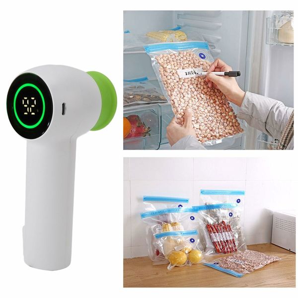 Cordless Portable Handheld Electric Vacuum Packing Machine Preservation Sealers Vacuum Jars Canisters Bags Sealer Food Sealer