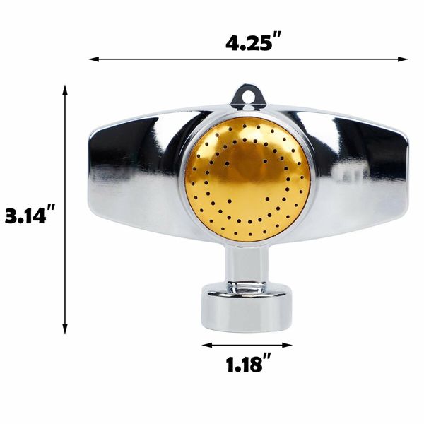 360 Degree Metal Spot Sprinkler,2 Pack Circle Pattern Sprinkler with Gentle Water Flow for Small Area Yard Lawn Garden Watering,Coverage Up to 30FT