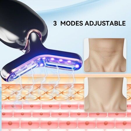 Neck Face Massager, Multifunctional Facial Massager, Rechargeable Sculpting Tool for Skin Care and Double Chin with Vibration(Black)