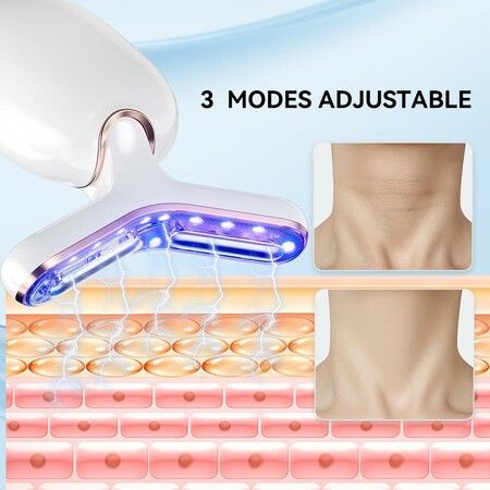 Neck Face Massager, Multifunctional Facial Massager, Rechargeable Sculpting Tool for Skin Care and Double Chin with Vibration(White)