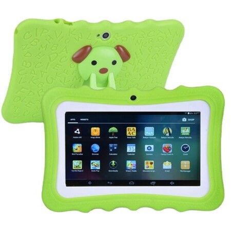 7 Tablet Computer for Kids 2+16G Android Tablet Front Rear Camera Tablet Kids Early Education Learning Machine Parent-Child Gift, Green