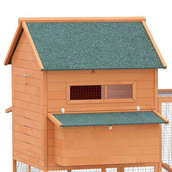 XXL Chicken Run Coop Wooden Hen Cage House Chook Pen Rabbit Hutch Fence Nesting Boxes Ramp 342x160x151cm