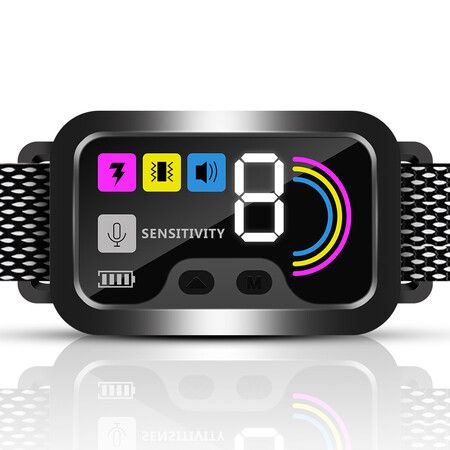 Dog Bark Collar, Rechargeable Smart Barking Collar, Anti Barking Training Collar for Small Medium Large Dogs, Black