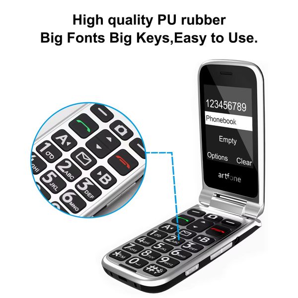 4G Volte Senior Cellphone Dual Screen Flip Phones one click SOS  Big Button Dual SIM Pocket Senior Mobile Phone HD Screen Flashlight Loud Sound 5900mAh