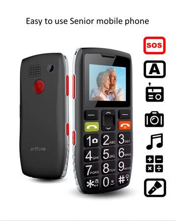 4G VoLTE One Click Unlock Senior Flip Phone Dual SIM Large Screen Big Button SOS Pocket Flashlight Loud Volume