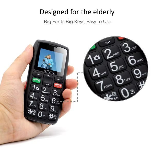 4G VoLTE One Click Unlock Senior Flip Phone Dual SIM Large Screen Big Button SOS Pocket Flashlight Loud Volume