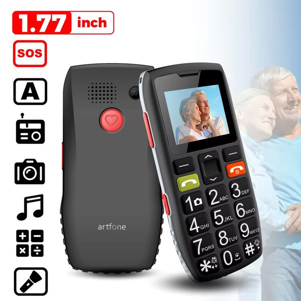 4G VoLTE One Click Unlock Senior Flip Phone Dual SIM Large Screen Big Button SOS Pocket Flashlight Loud Volume